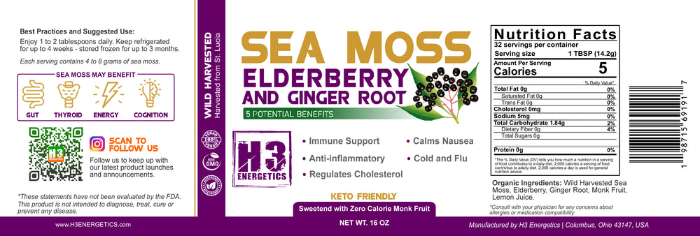 
                  
                    Elderberry and Ginger Root Sea Moss Gel
                  
                