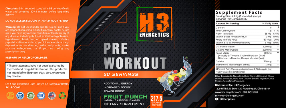 
                  
                    Pre Workout (Fruit Punch)
                  
                